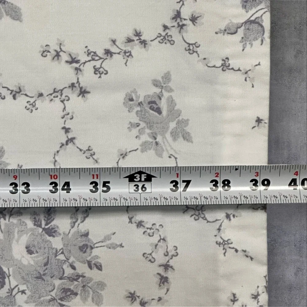 Laura Ashley‎ Sophia Purple/Gray Floral Drapes 39x86